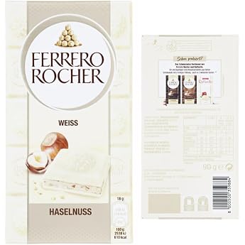 Ferrero Rocher Bar White Hazelnut 90 g Chocolate