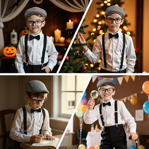 Disfraz de Abuelo para Niños 8 Piezas Carreuty miniatura 7