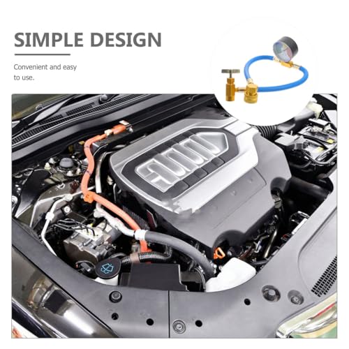VICASKY R134A Kältemittel Nachfüllset Auto Klimaanlage Kältemittel R134A, Kältemittel Füllrohr R134A Montage Nachfüllschlauch Messsystem Aufladeschlauch mit Messgerät für Auto (1/2 Gewinde für)