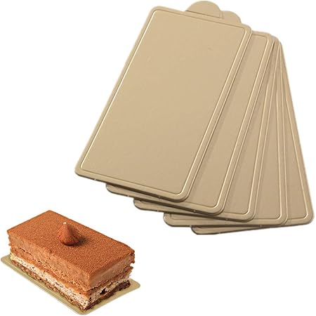 100x Toruiwa Semelle A Gateau Support De Presentation Rectangulaire En Carton De Qualite Alimentaire Dore Pour Mousses Cupcakes 5 9cm Amazon Fr Cuisine Et Maison