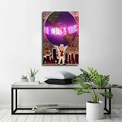 Cjq Alec-Monopolys The World Is Yours Canvas Art Poster And Wall Art Picture Print Modern Family Bedroom Decor Posters 16X24Inch(40X60Cm) #TOP5