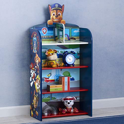 Delta Children Chair Desk With Storage Bin + Wooden Playhouse 4-Shelf Bookcase For Kids, Paw Patrol (Bundle) #TOP2