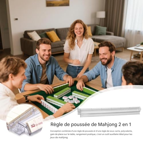 Supports de Mahjong en acrylique transparent premium pour jeu de table de salon élégant