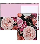 SITHON Klemmbrett A4 mit nachfüllbarem liniertem Notizblock Innenfach und Stiftschlaufe, Klemmbre...