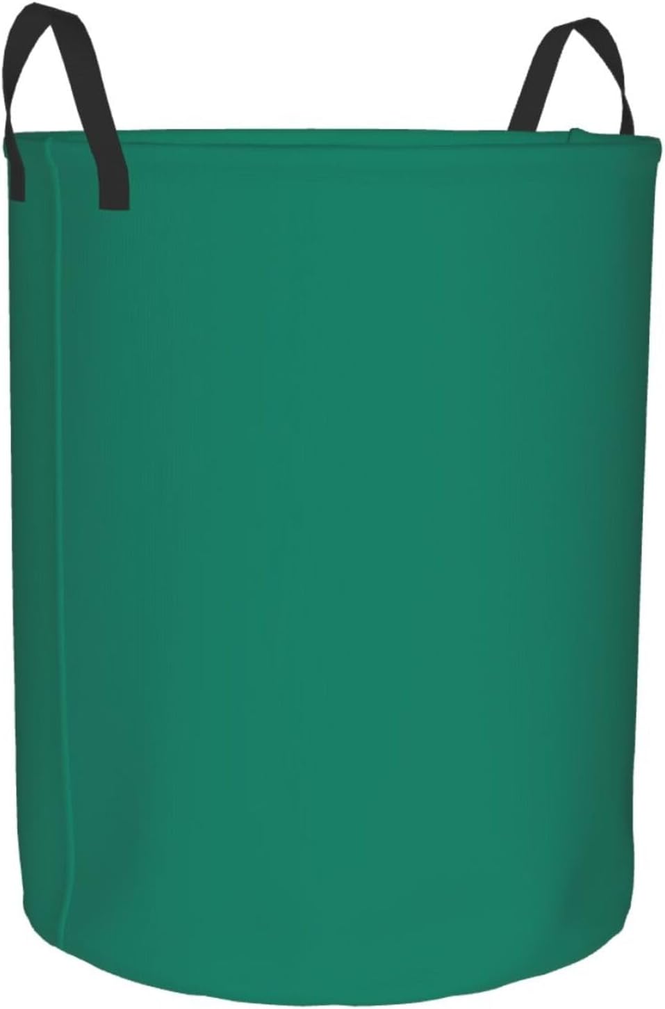 Malachite Green Round Single-layer Laundry Basket, Portable Storage Laundry Basket, Bedroom Clothes Storage Basket with Handle