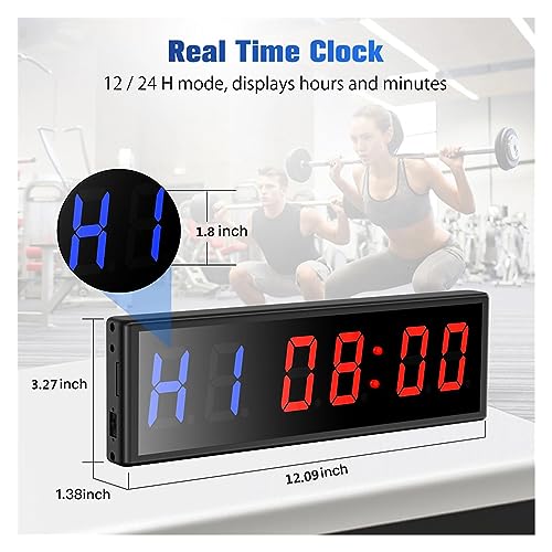 Temporizador de intervalo con reloj de 6 dígitos y diseño de metal 5