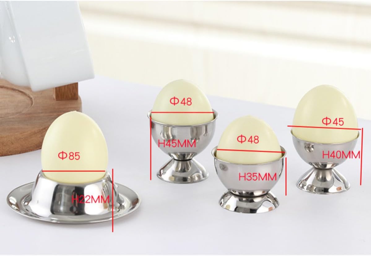 2pcs Egg Holder Boiled Egg Stand Stainless Steel for Breakfast Brunch