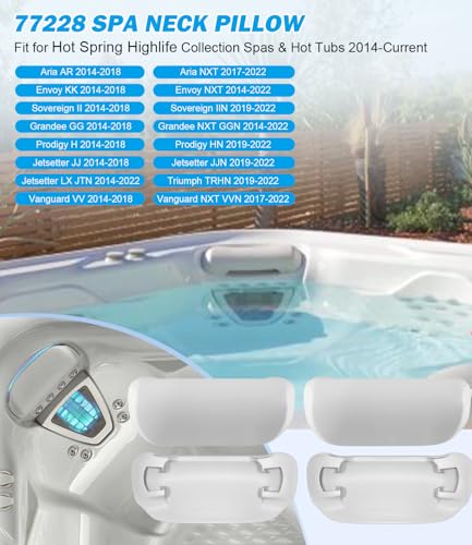 Coussin de nuque pour spa Hot Spring Highlife 2014+ lot de 4 gris 77228 - 3