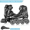 Professional 4X80Mm Wheels Inline Skates,Outdoor Fitness Single Row Skates for Adult Women Men,Removable and Washable Split Inner Boots, Black Adult Male.