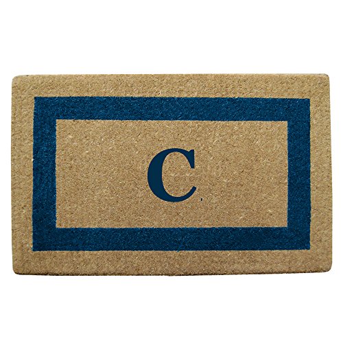 Lowest Price Heavy Duty 22" x 36" Coco Mat Blue Single Picture Frame, Monogrammed C Lowest Price Heavy Duty 22" x 36" Coco Mat Blue Single Picture Frame, Monogrammed C
