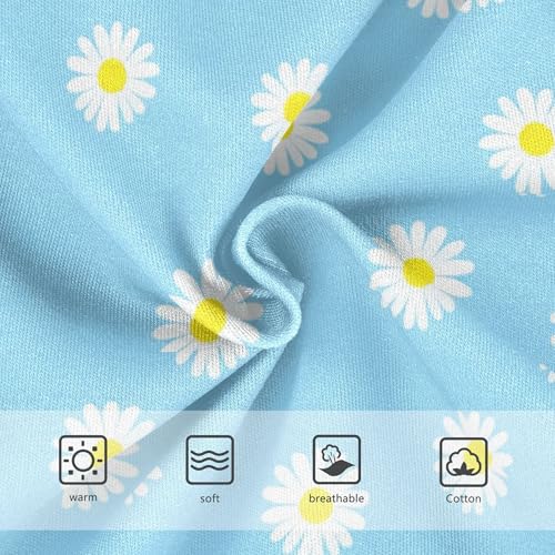 Cotton Girls Underwear Toddlers Daisy Flowers Sky Blue Panties for Girl Florals Kids Briefs Undies 2t3