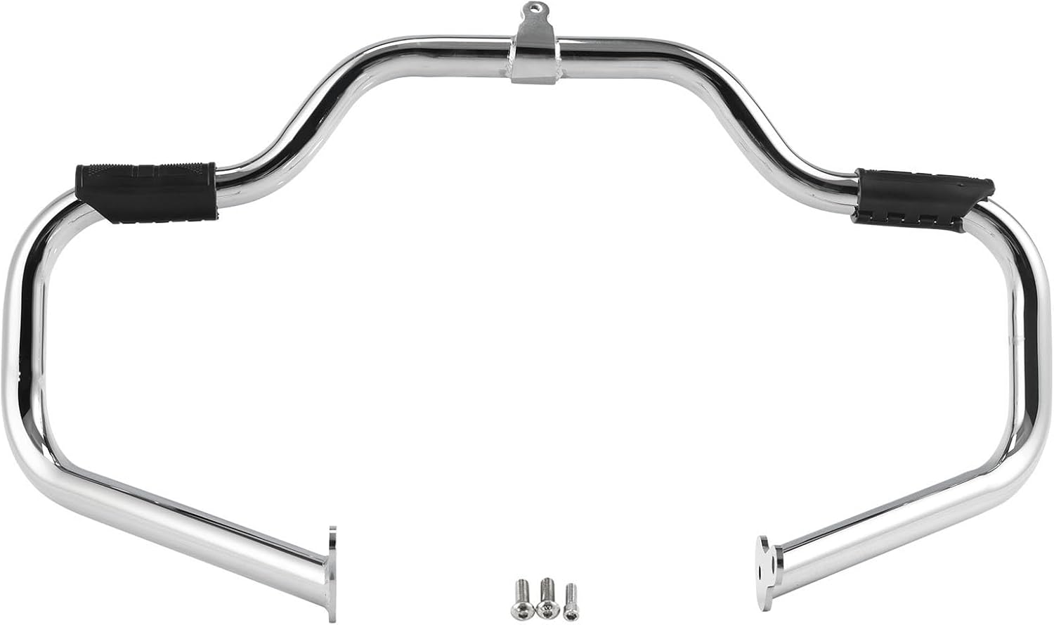 TCT-MOTORPARTS Engine Guard Bar 1.25'' Mustache Highway Bars Fit for 2009-2024 Harley Touring Road King Street Glide Electra Glide and Trike Models