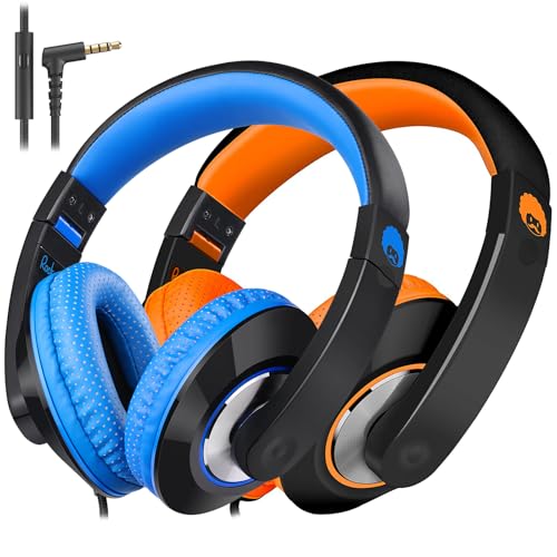 Casque filaire enfants rockpapa pour cours en ligne et visioconférence sur PC portable