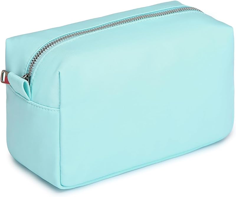 Necessaire de maquiagem YONBEN com fecho de argola e alça removível, verde-menta