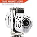 Betus Flip Desk Clock - Mechanical Retro Style -Digital Display Battery Powered - Home & Office Décor 8 x 6.5 x 3 Inches (White)