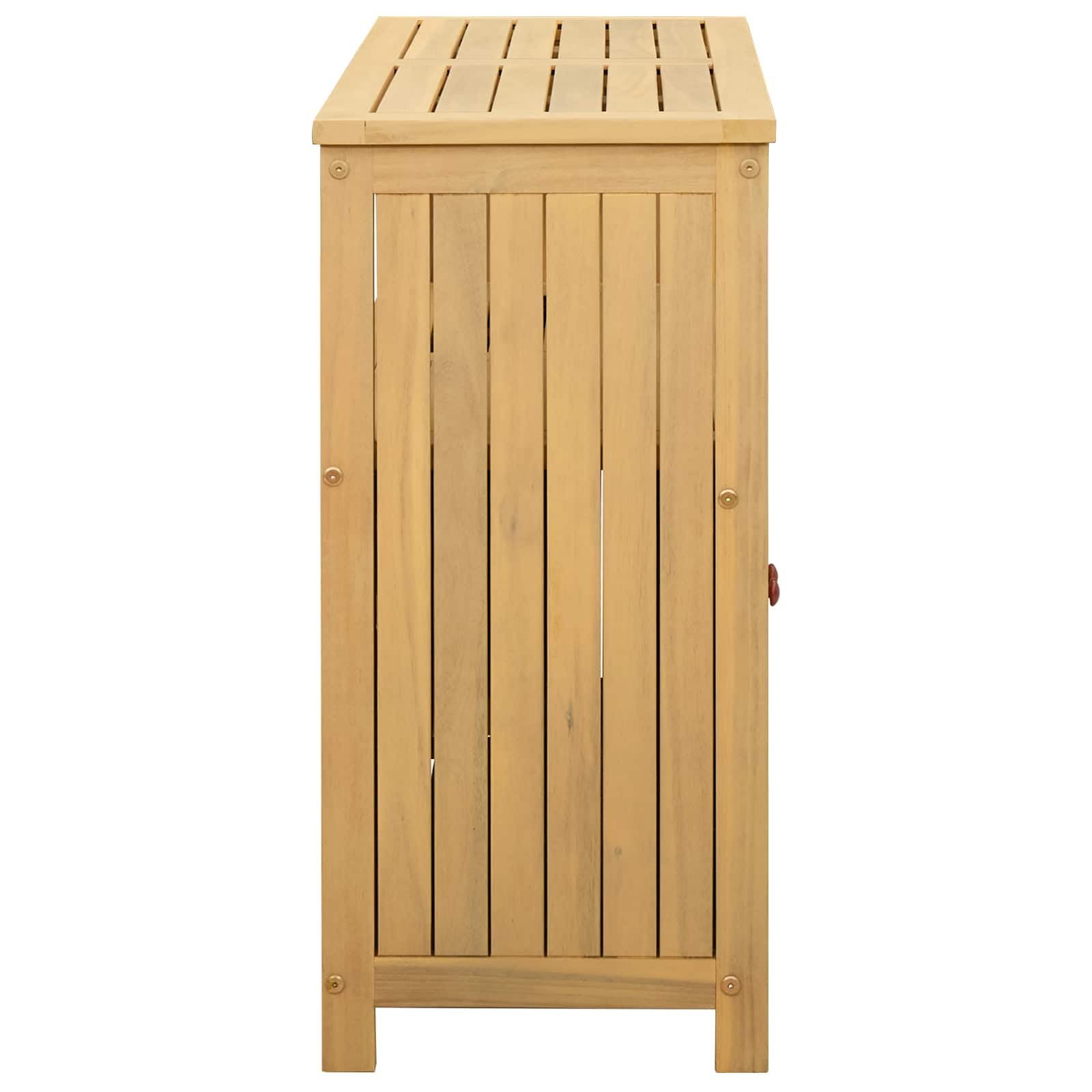 vidaXL Table Console de Jardin Acacia Clair 80 x 35 x 75 cm