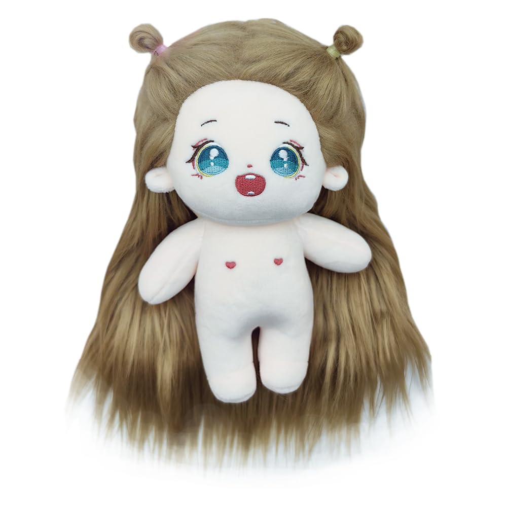 niannyyhouse 20cm Plush Doll Girl Humanoid Stuffed Body no Attribute 8" Normal Body Wearable Clothing Dress Up Gifts (a-53-without Skeleton)