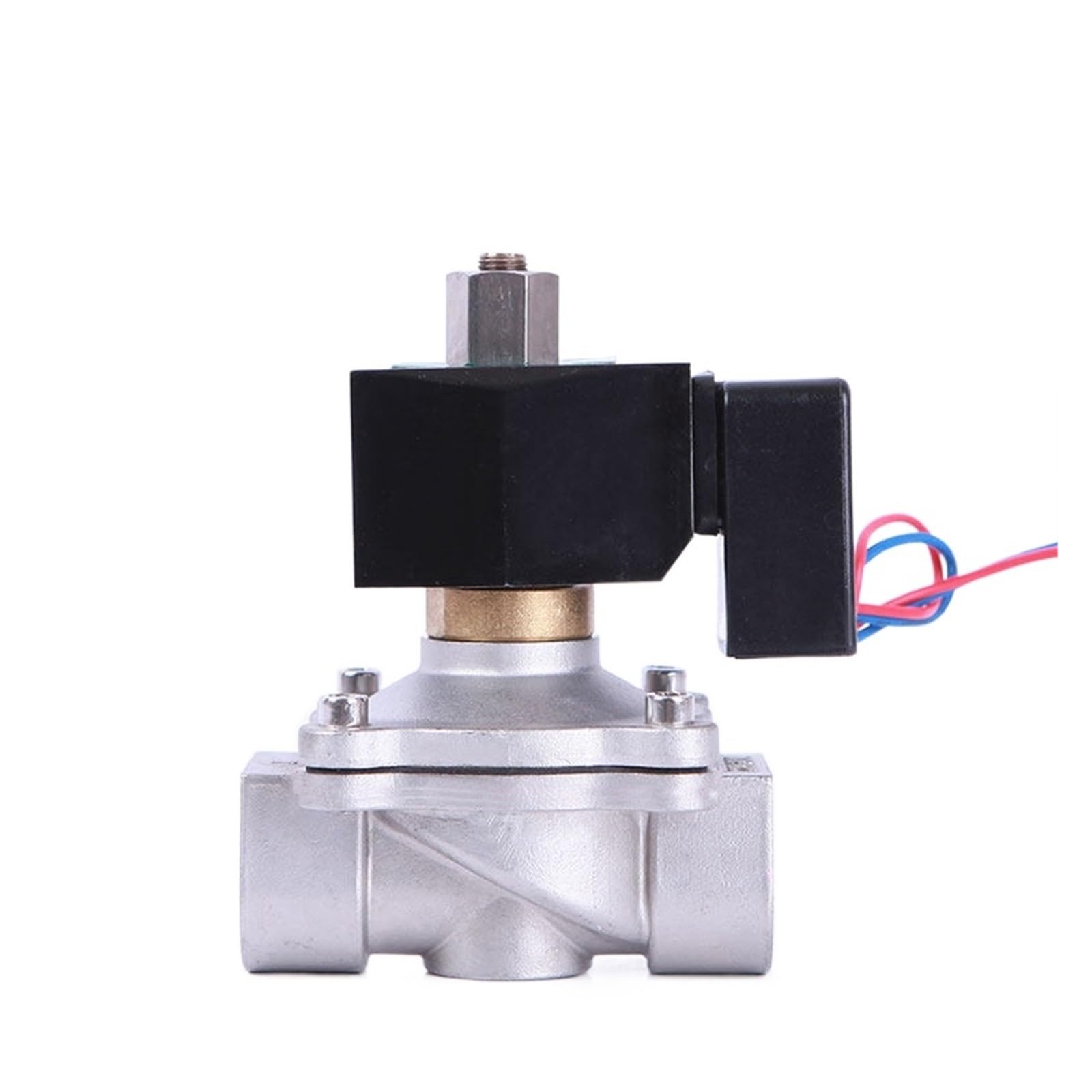IEUMJNAT 1" Stainless Steel Non Hot Solenoid Valve Waterproof Normally Open with LED Power Indicator 24V 12V 220V 110V(Bsp-24vdc-nbr-seal)