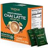 VAHDAM Instant Chai Latte - 10 Sachets (7.7 Oz / 220g) | Authentic Indian Chai with Natural Spices | Just Add Water, No Steeping Required | Creamy Chai Latte Anytime