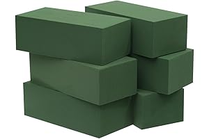 Crafare 6-Piece Floral Sponge Green Florist Foam For Flower Arrangements and Craft Projects