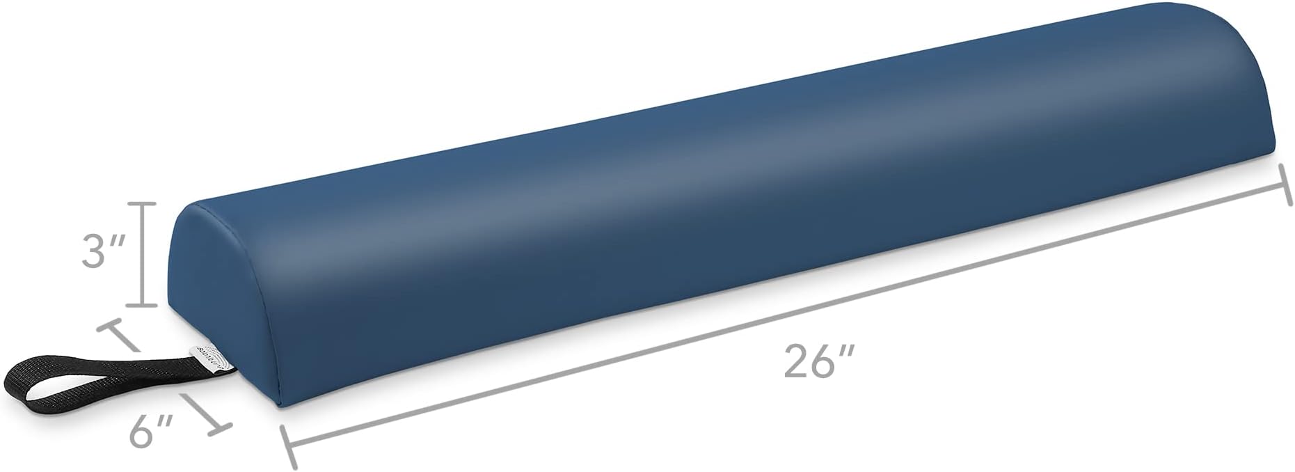 Saloniture Blue Half Round Neck Bolster for Massage Table 26" x 6" x 3"