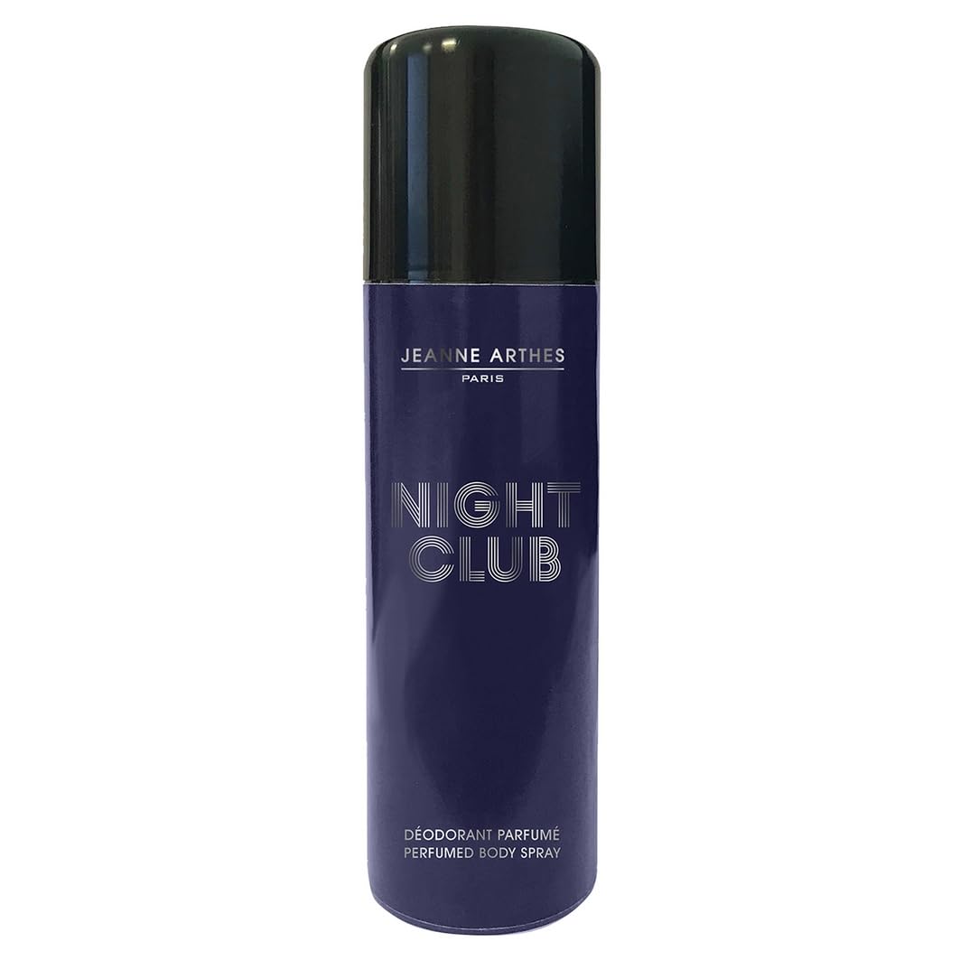 JEANNE ARTHES - Men's Night Club Deodorant - Fragrance Spray - Musk Jasmine Fragrance - 200ml