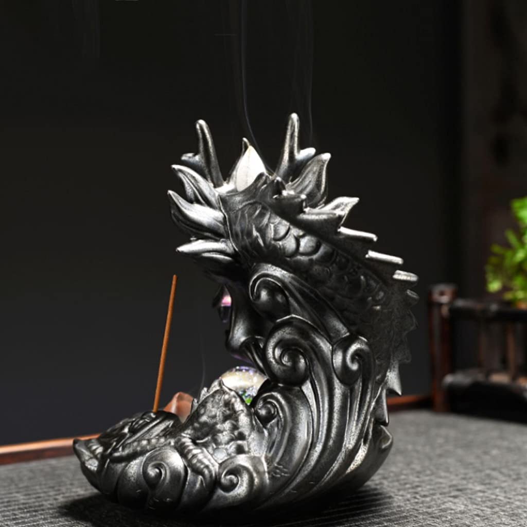 Porta Incenso Bruciatore Incenso Titolari Di Incenso Di Drago In Ceramica Regalo Bruciatore Di Incenso Artigianale Portaincenso Per Famiglia(A)