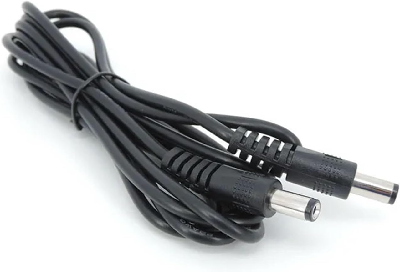 1pcs 0.5m/1M/2M 12V DC Male to Male Power Supply M/M Connector Extension Cable 5.5mmx2.1mm Adapter Cord 22awg(2m)