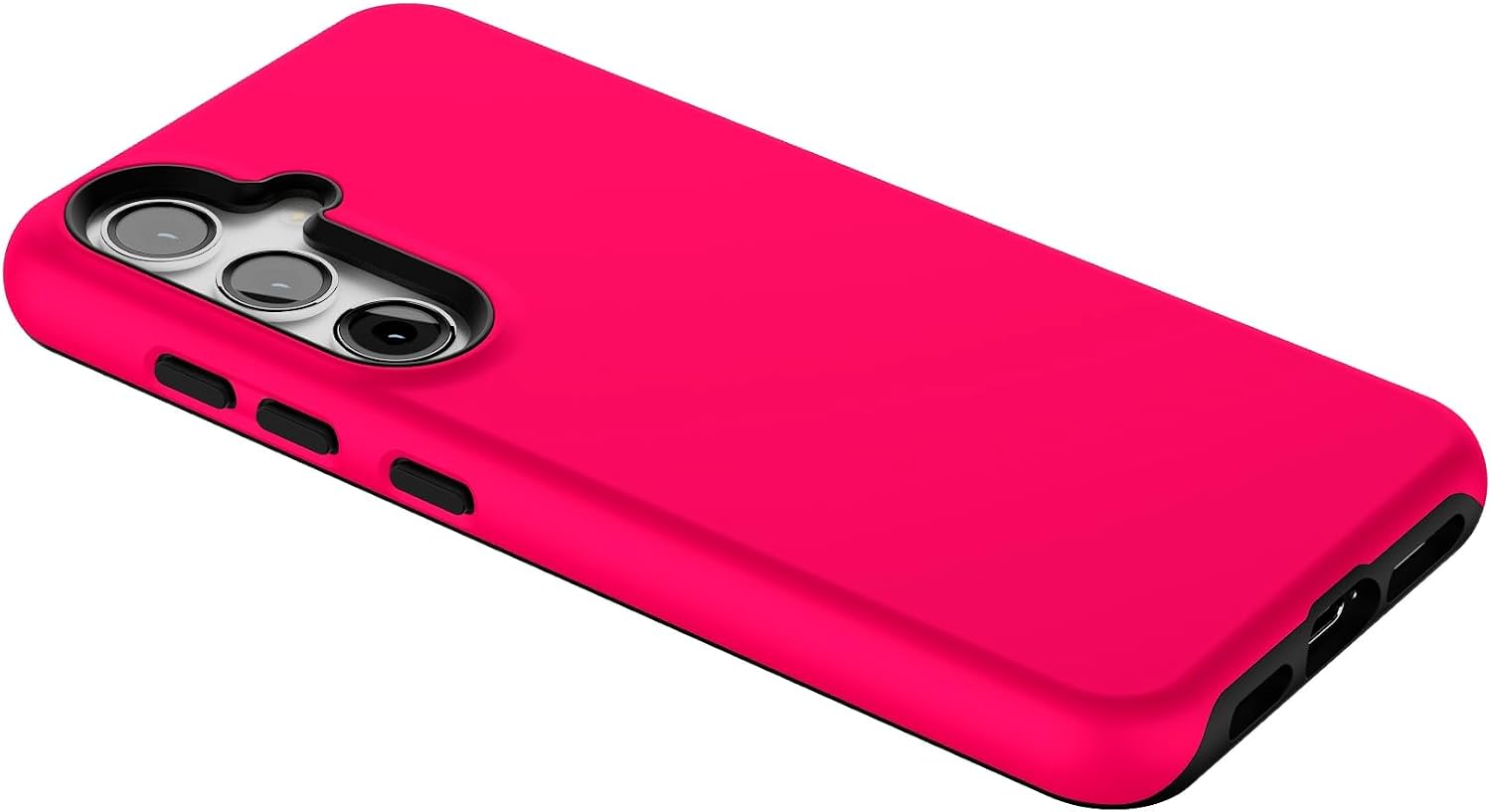 Casely Galaxy S24 Case | Think Pink | Solid Neon Pink | Essential Slim Dual-Layer Protective Design