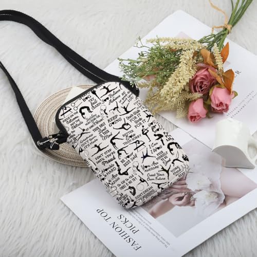 PWHAOO Gymnast Exercise Lover Gift Gymnastics Themed Crossbody Bag Gymnastic G-irl Travel Bag Gymnast Gift3