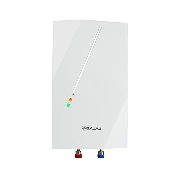 Bajaj Skive 5 Litre Instant Water Heater for home | High Grade SS Tank | Multiple Safety System | Suitable for High Rise | Shock Resistant | Rust Proof Outer | 5-Year* Tank Warranty by Bajaj 【White】