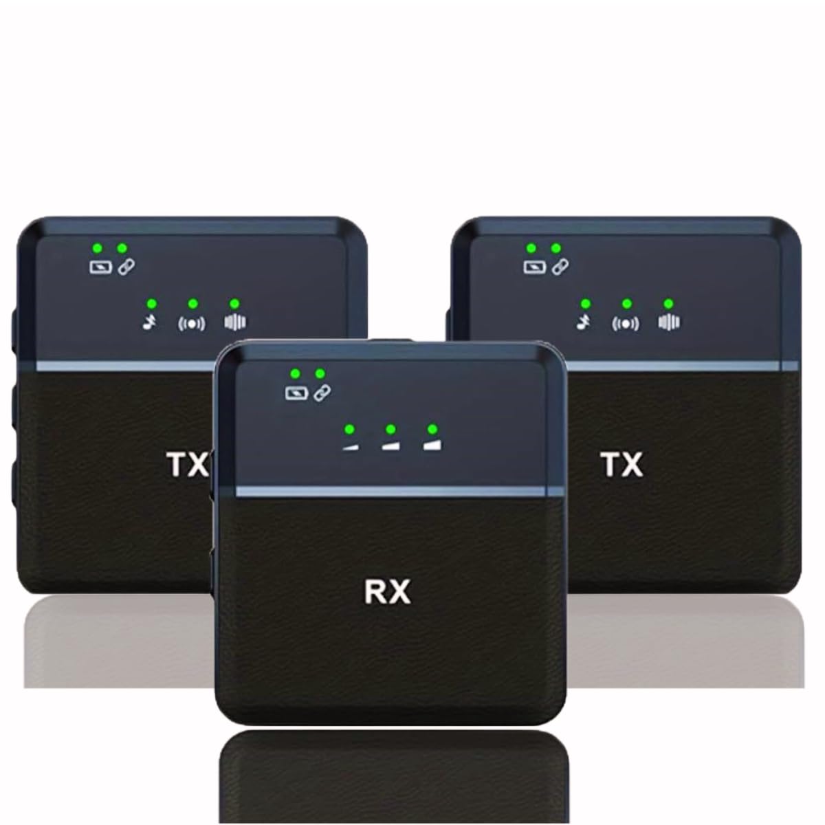 MOCKING BIRD SX9 Wireless Microphone for PC/iPhone, All Smartphones & Camera Collar mic (2 Microphones 1 Receiver) Ultra-Long Life 360 ° Noise Reduction HD Radio Double vlog/Live/Video Recording.