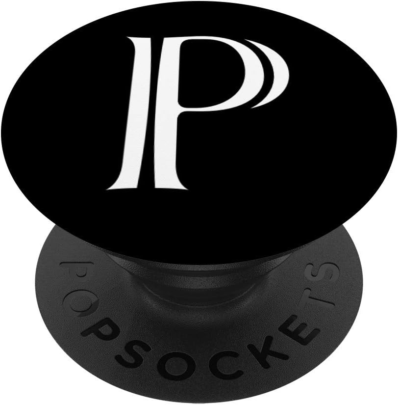 Letter P Initial Gift Original Design Block Font Monogram P PopSockets PopGrip: Swappable Grip for Phones & Tablets