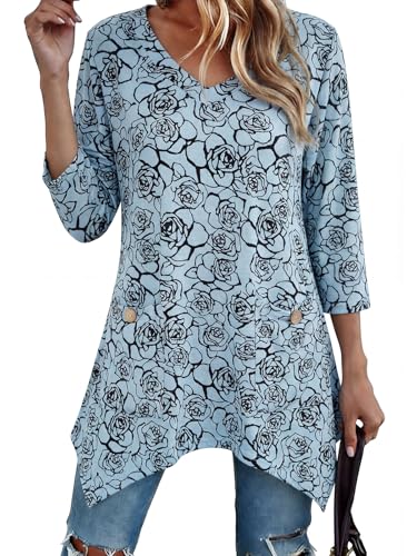 Image of Bulotus Womens Sweaters 2025 Winter Cowl Neck Long Asymmetrical Tunic Sweaters for Leggings Holiday Vacation Tops