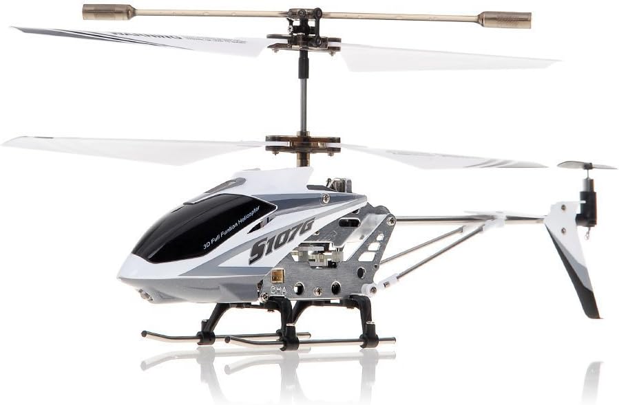 Syma 3 Channel S107/S107G Mini Indoor Co-Axial R/C Helicopter w/ Gyro (White Color)