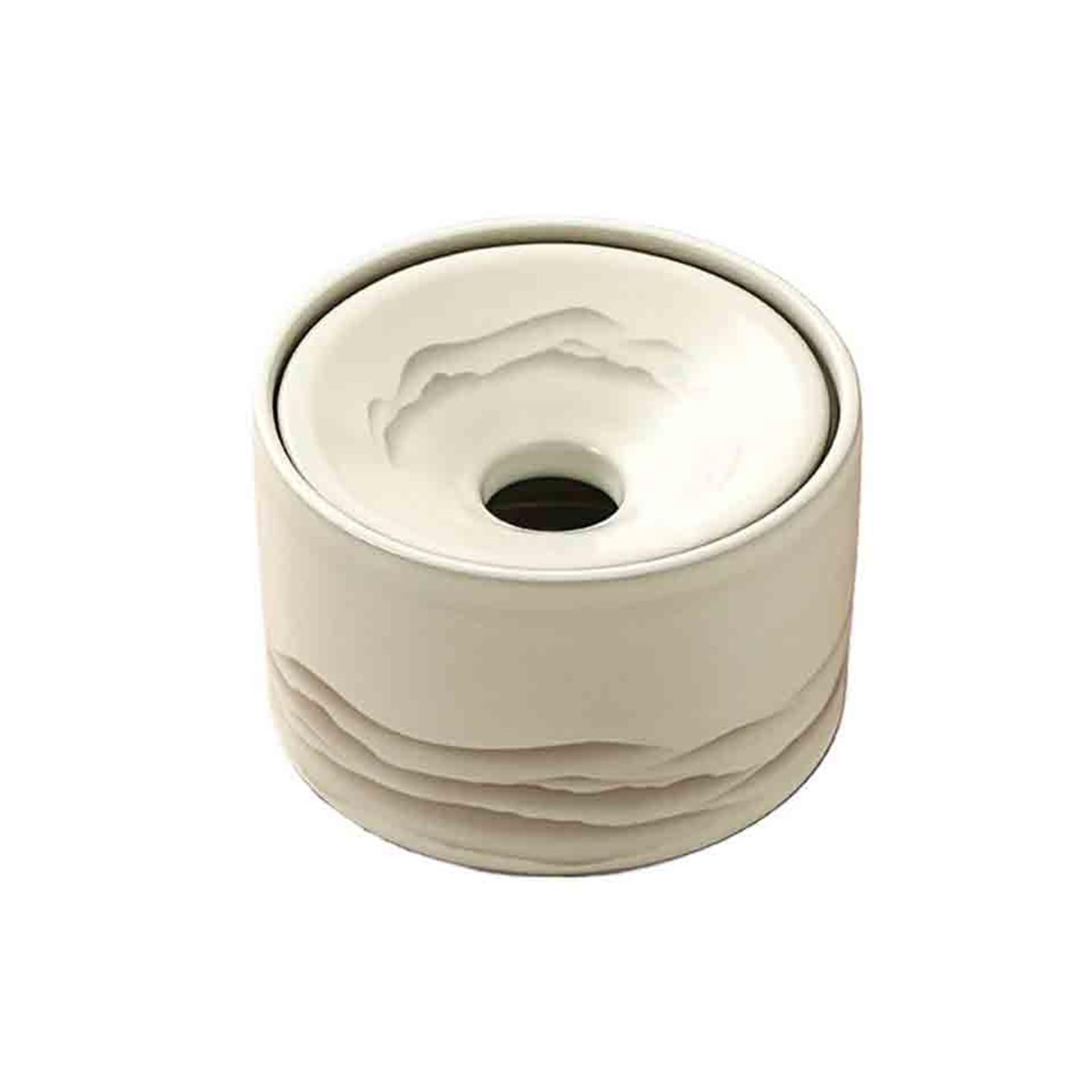 Cendrier en céramique blanche design avec couvercle haut de gamme