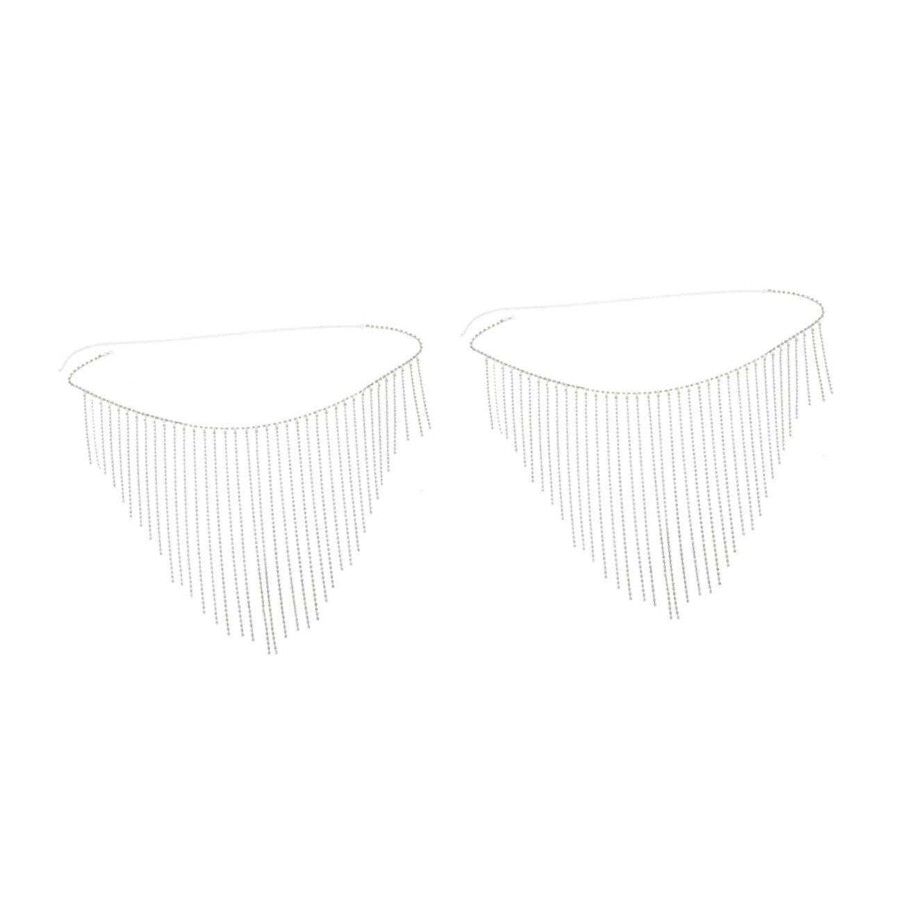 VALICLUD Körperkette aus Strass damenhalskette strasskette Schmuckkette bauchschmuck Partyketten Nachtclub Taillenkette Frauen Taillengürtel Taillenschmuck Hüftgurtkette Legierung Silver