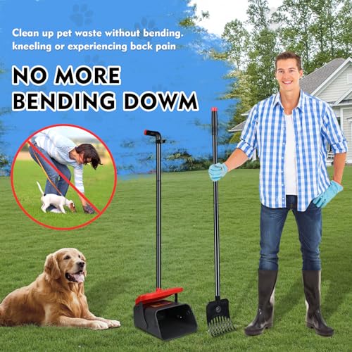 Pooper Scooper Swivel Bin  Rake for Large Medium Small Dogs Nonbreakable Dog Poop Scooper with 20 Waste Bags Easy to Clean Pet Waste Use for Yard Grass Dirt or Gravel  Pet Supplies  Cucciolini Doodles Pooper scooper swivel bin  rake for large medium small dogs non breakable dog poop scooper with 20 waste bags easy to clean pet waste use for yard grass dirt or gravel  pet supplies   cucciolini doodles