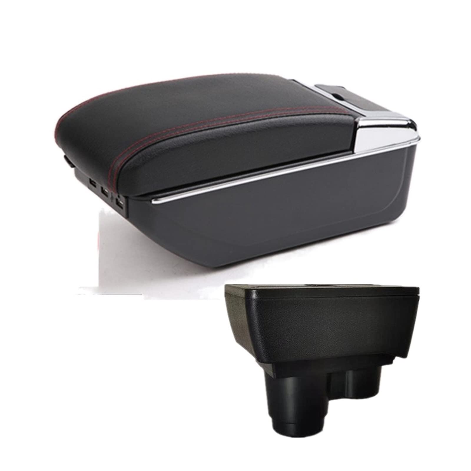 Baiqimv For Renault For Dacia For Duster 2 3 Car Armrest Box Central Console Storage Box USB Car Accessories 2018-2022(C1 7USB)