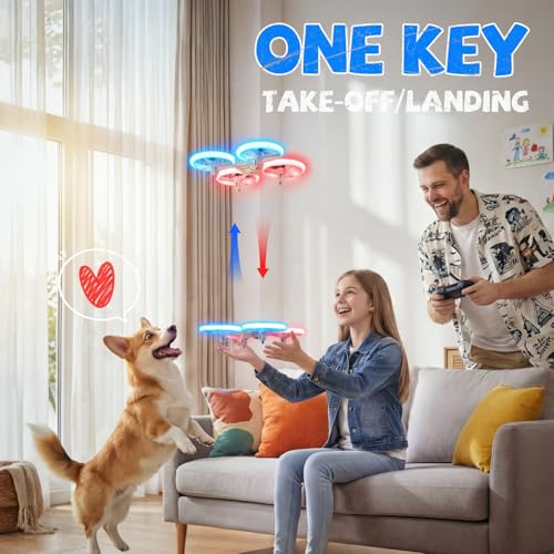 Image of Drone for Kids & Adult, 3 Batteries 24 Min Flight Time, Anti-Collision RC Quadcopter with LED Light, Altitude Hold, Easy to Fly Kids Gifts for Boys & Girls Ages