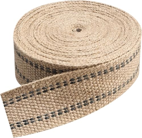 Image of YaeCCC Jute Webbing,Upholstery Webbing for Chair,2 inch x20Yd Upholstery Strap