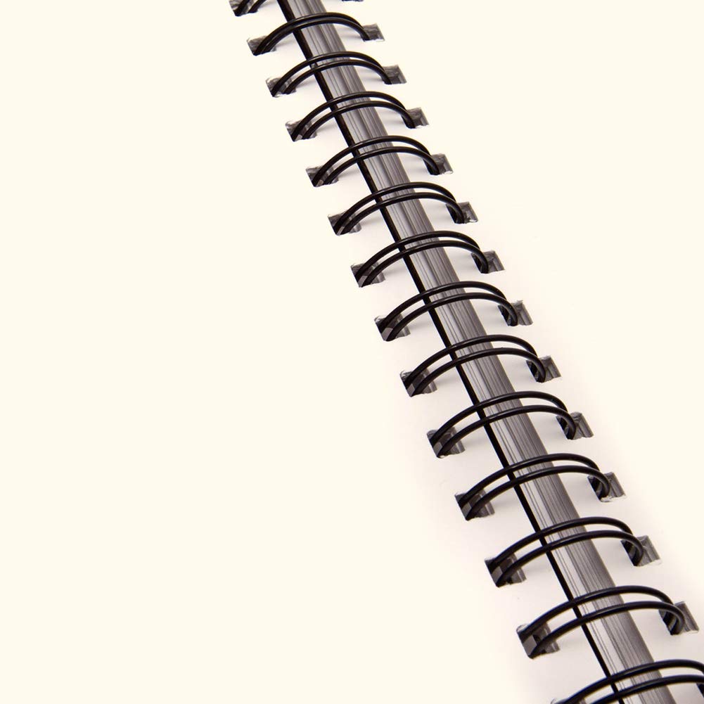 JINLE 2 Pacchi Blocco Note in Bianco A4 Quaderno da Disegno Spiralato,Carta Kraft Quaderno Schizzi Pagine Bianche Perfetto per i Viaggi -100 Pagine, 50 Fogli