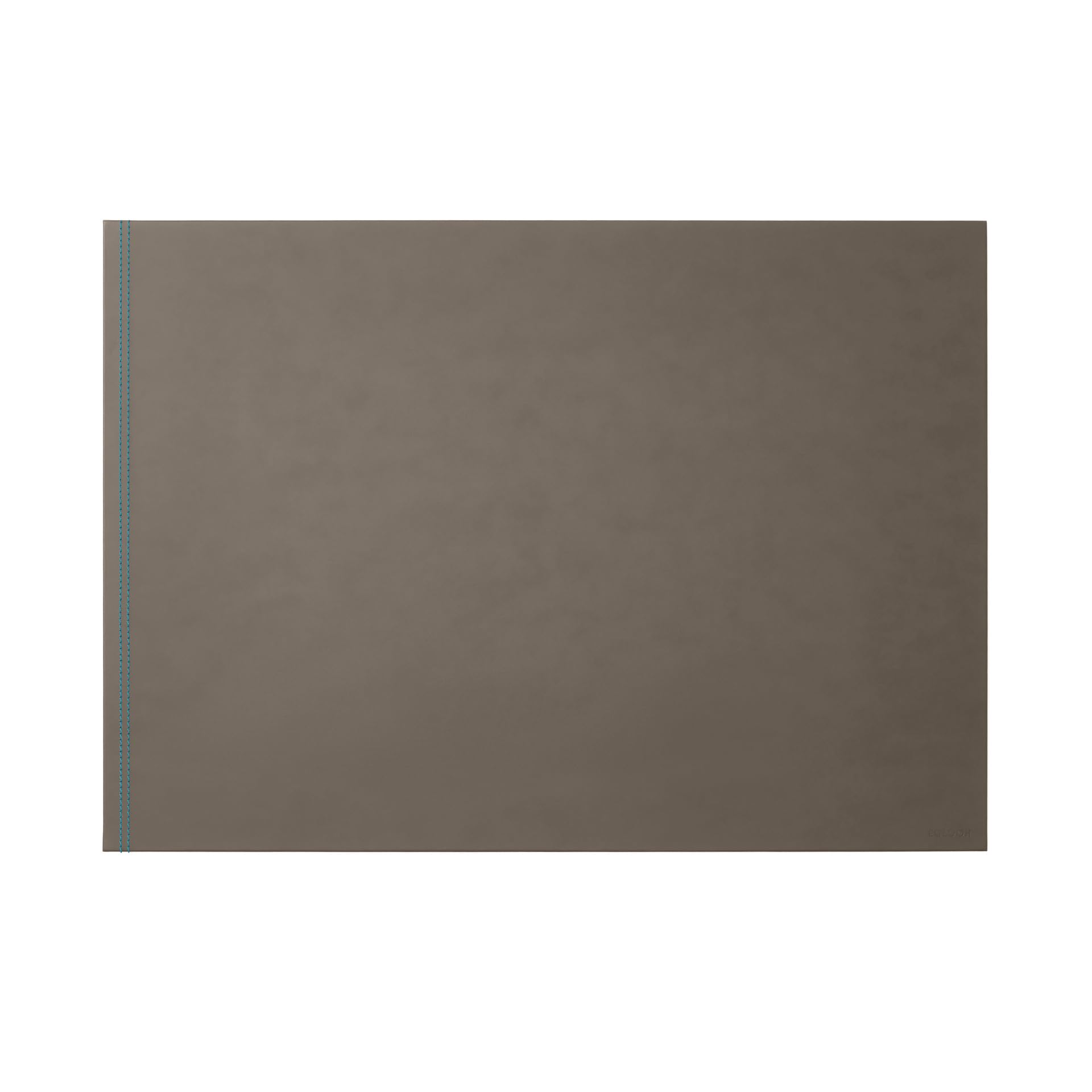 Eglooh - Clio Deluxe - Schreibtischunterlage Leder Taupe Grau cm 50x35 - Widerstandsfähige Struktur aus Stahl, elegante blaue Nähten und rutschfester Boden - Made in Italy