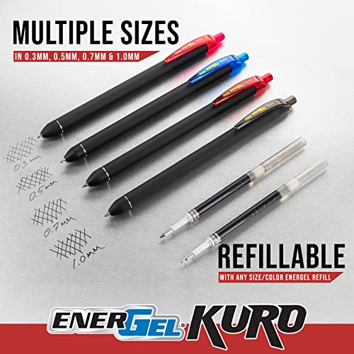 Pentel EnerGel Kuro Bolígrafo Gel Líquido, 0.7 mm, Pack 12 miniatura 5