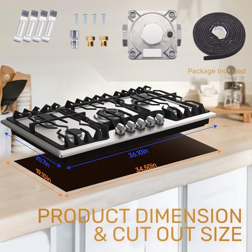 Topwish XBCA-AGS-004-36 Inch Built-In Gas Cooktop thumb #7
