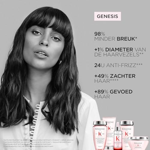 Kérastase Genesis, Fondant Renforçateur, Versterkende Anti-haaruitval Conditioner, Met Gemberwortel en Edelweiss, Voor Fijn, Verzwakt Haar, Anti-Haaruitval, 200 ml - Afbeelding 4