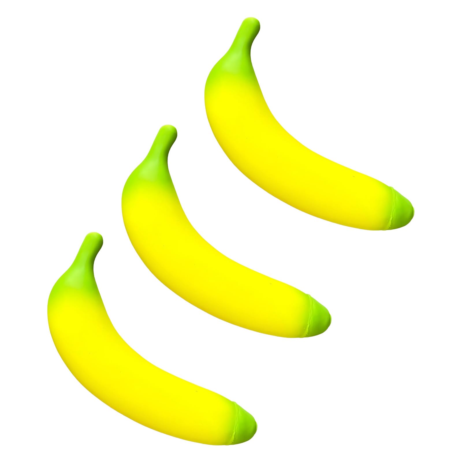3 PCS Banana Squishy, Giant Banana Squishy, Set of 3 Sound Making Banana shaped Squishies, Fun and Entertaining Decor and Fidget Items, For Those Who Love Quirky Gadgets and Stress relieving Tools