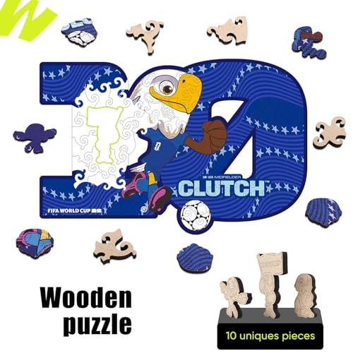 Image of WOODLUX FIFA 2026 World Cup USA Mascot The Bald Eagle 150 Pieces Wooden Puzzles for Kids & Adults, Irregular Shape Jigsaw Puzzle, 5MM Thick, Officially Licensed Product