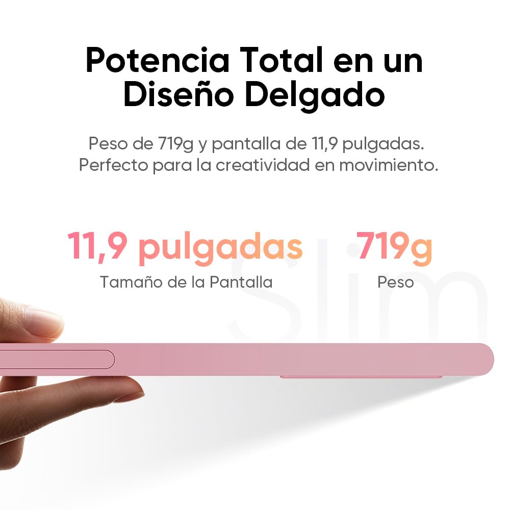 XPPen Artist 12 3rd Tableta Gráfica con Pantalla FHD 16K Niveles | Tableta Gráfica Dibujo Digital Profesional de 12 Pulgadas con Lápiz Chip Inteligente X4 y 2 Diales y Soprte Plegable(Rosa)