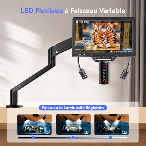 Loupe HDMI pour circuits imprimés TOMLOV TM3K-AF, la solution contre la fatigue oculaire